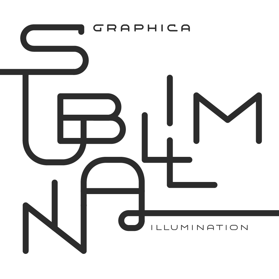 Interwoven letters spelling out Subliminal Illumination